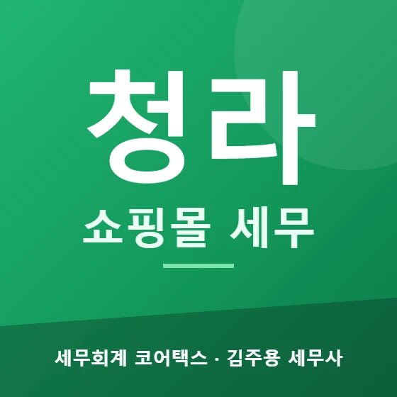 청라 쇼핑몰 세무 - 세무회계 코어택스 김주용 세무사