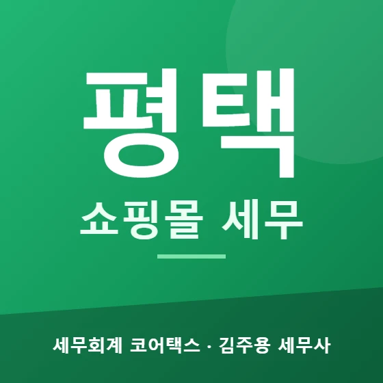 평택 쇼핑몰 세무 - 세무회계 코어택스 김주용 세무사